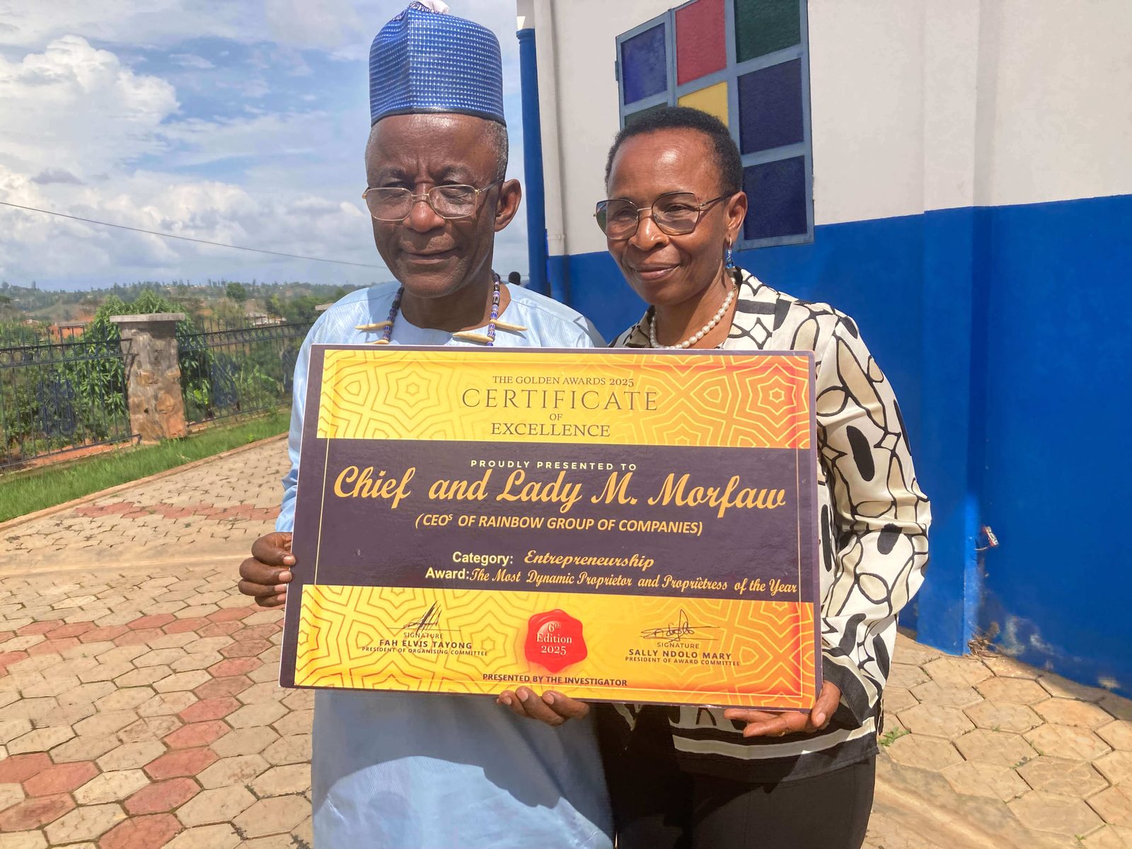 Lady Morene Morfaw, co-founder and proprietor of Rainbow School Complex Dschang Cameroon